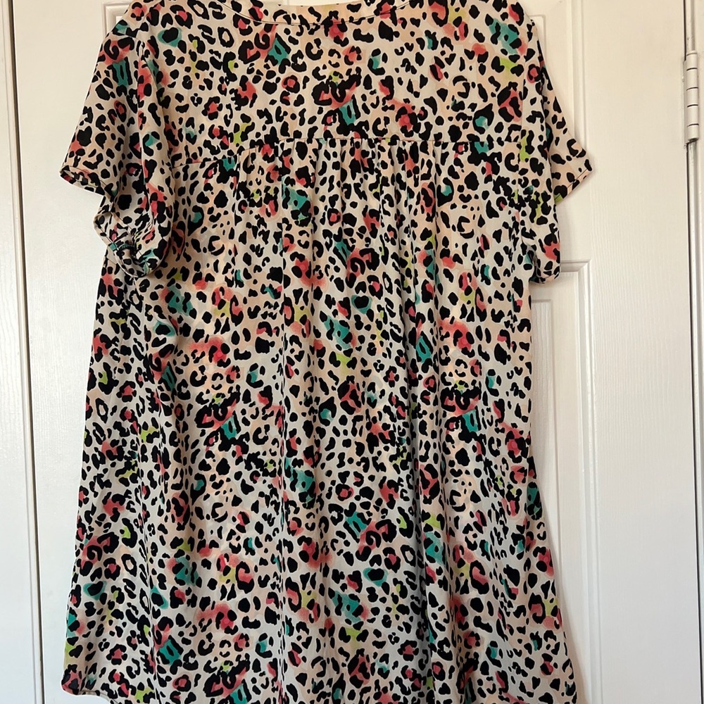 Torrid Multicolored Leopard Print Blouse - image 3